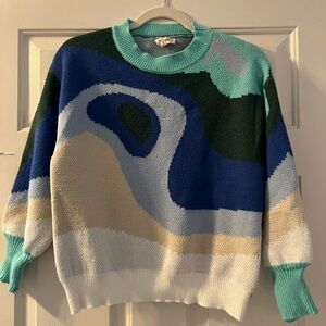 Colorful Abstract Pattern Sweater | Size S/M